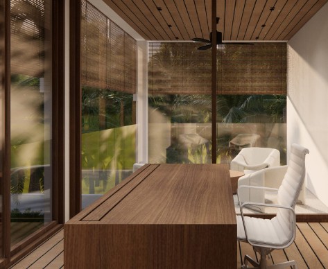Villa co-working corner