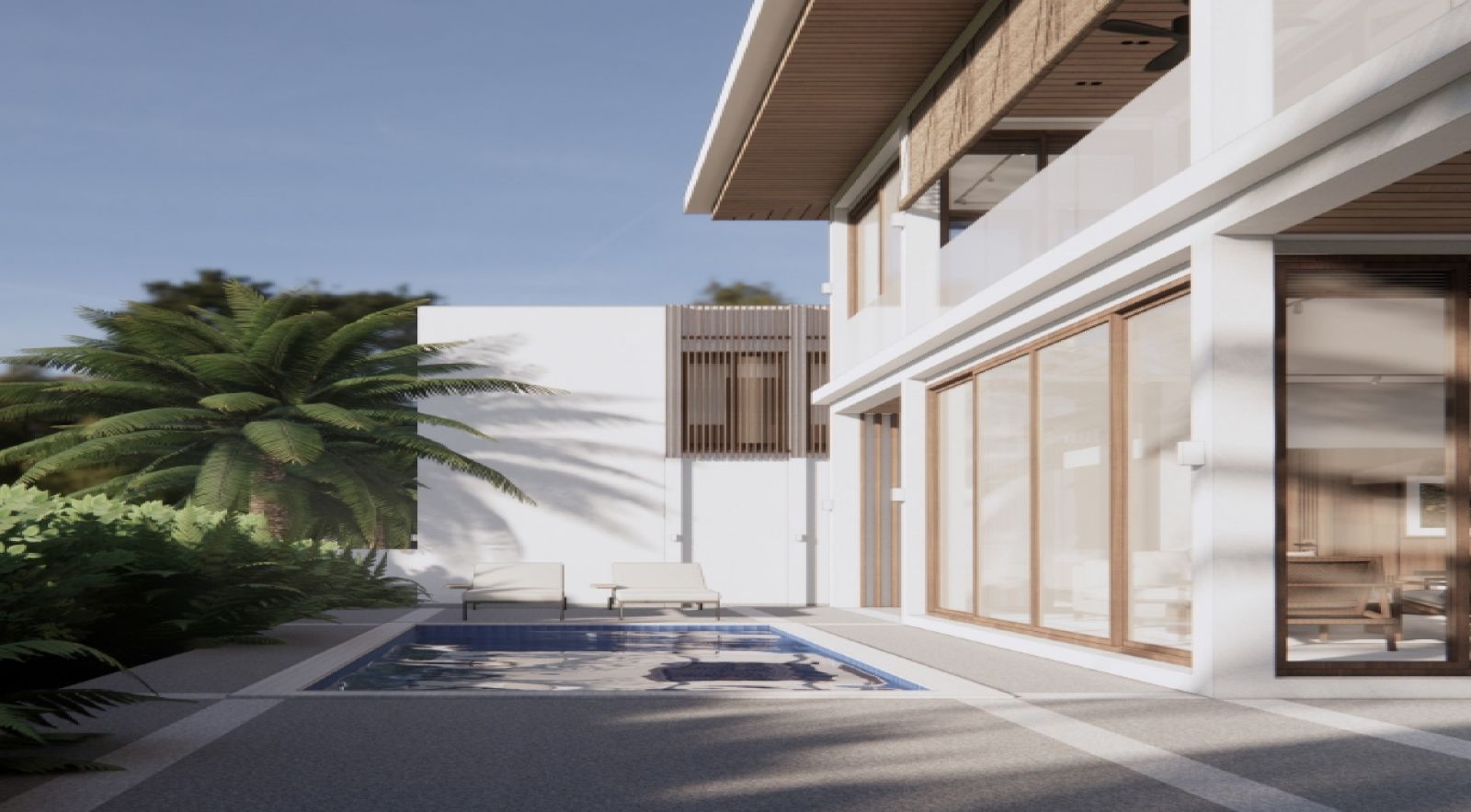 Private pool villa courtyard