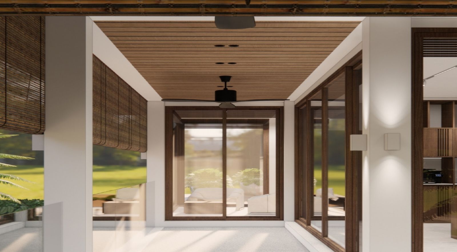 Covered villa terrace