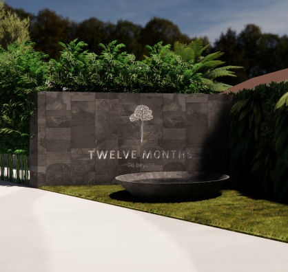 Twelve Months entrance sign